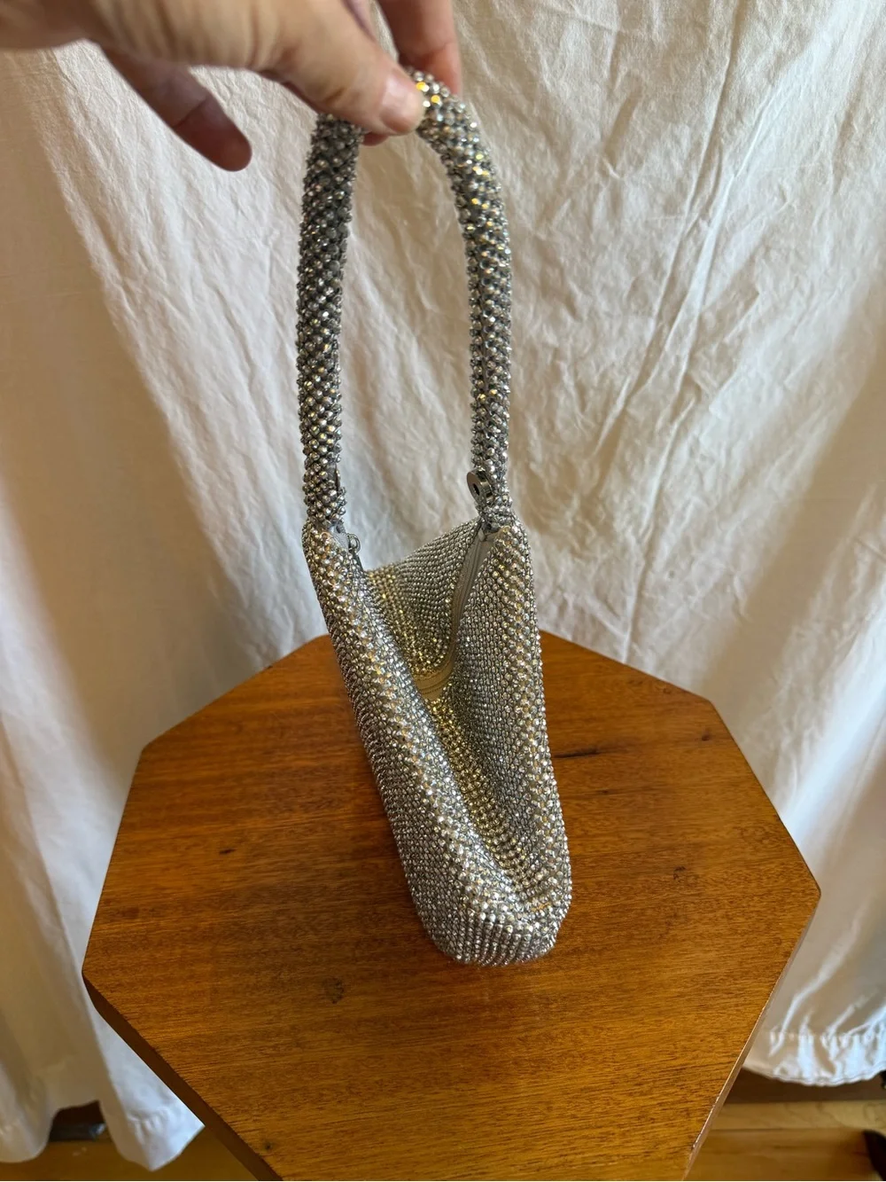 Jessica McClintock glittering crystal